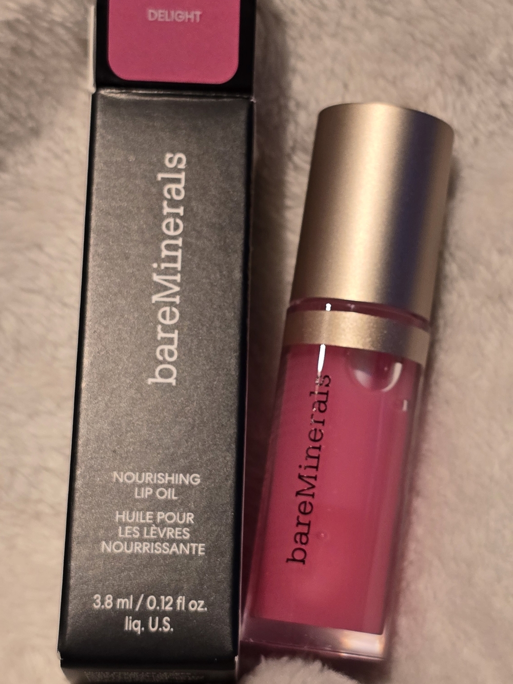 bareMinerals Lip Oil in Delight Pink NEW